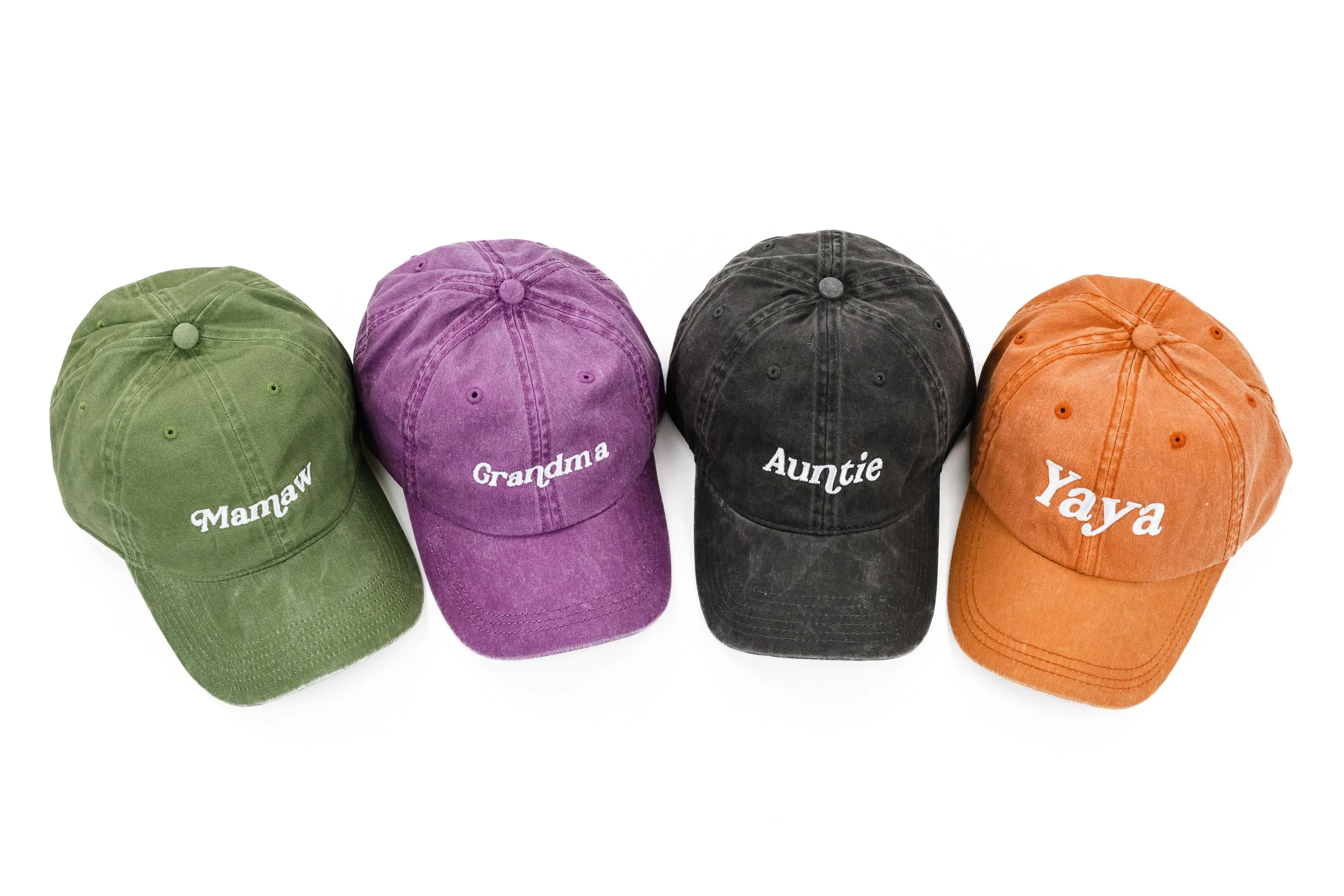 2024 MOTHER'S DAY HAT - Italic- Multiple Names   Colors Available (white thread)