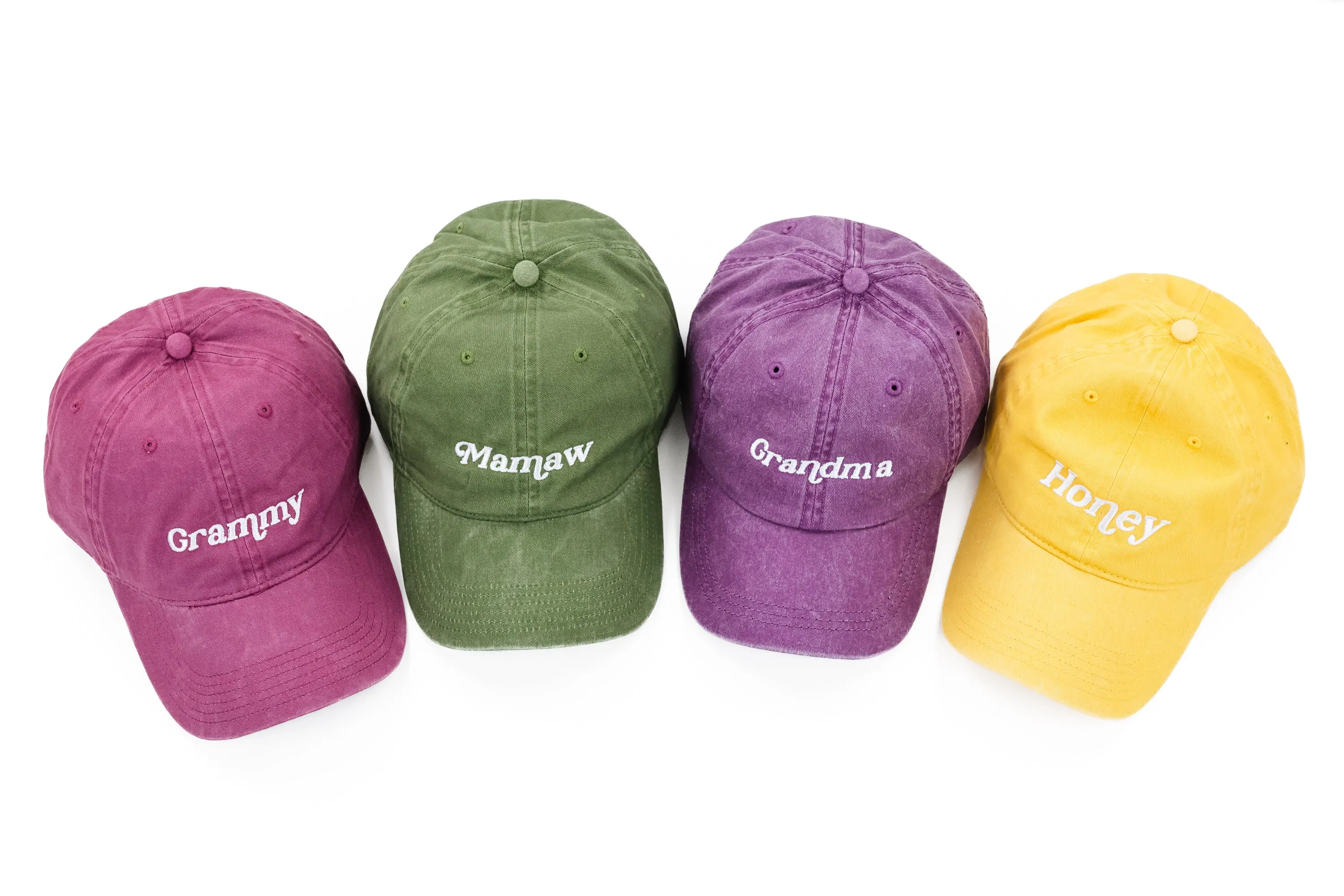 2024 MOTHER'S DAY HAT - Italic- Multiple Names   Colors Available (white thread)