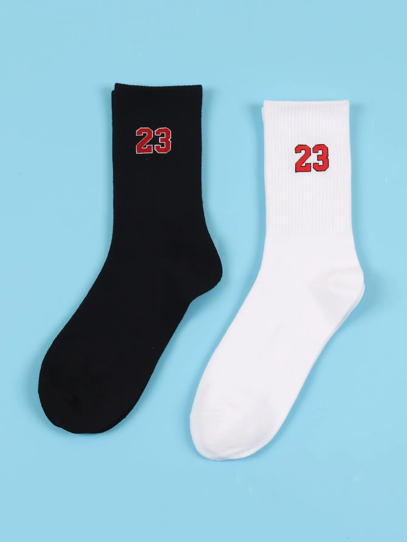 2pairs Number 23 Crew Socks Silly Socks for Men Funky Socks Funny Socks Novelty