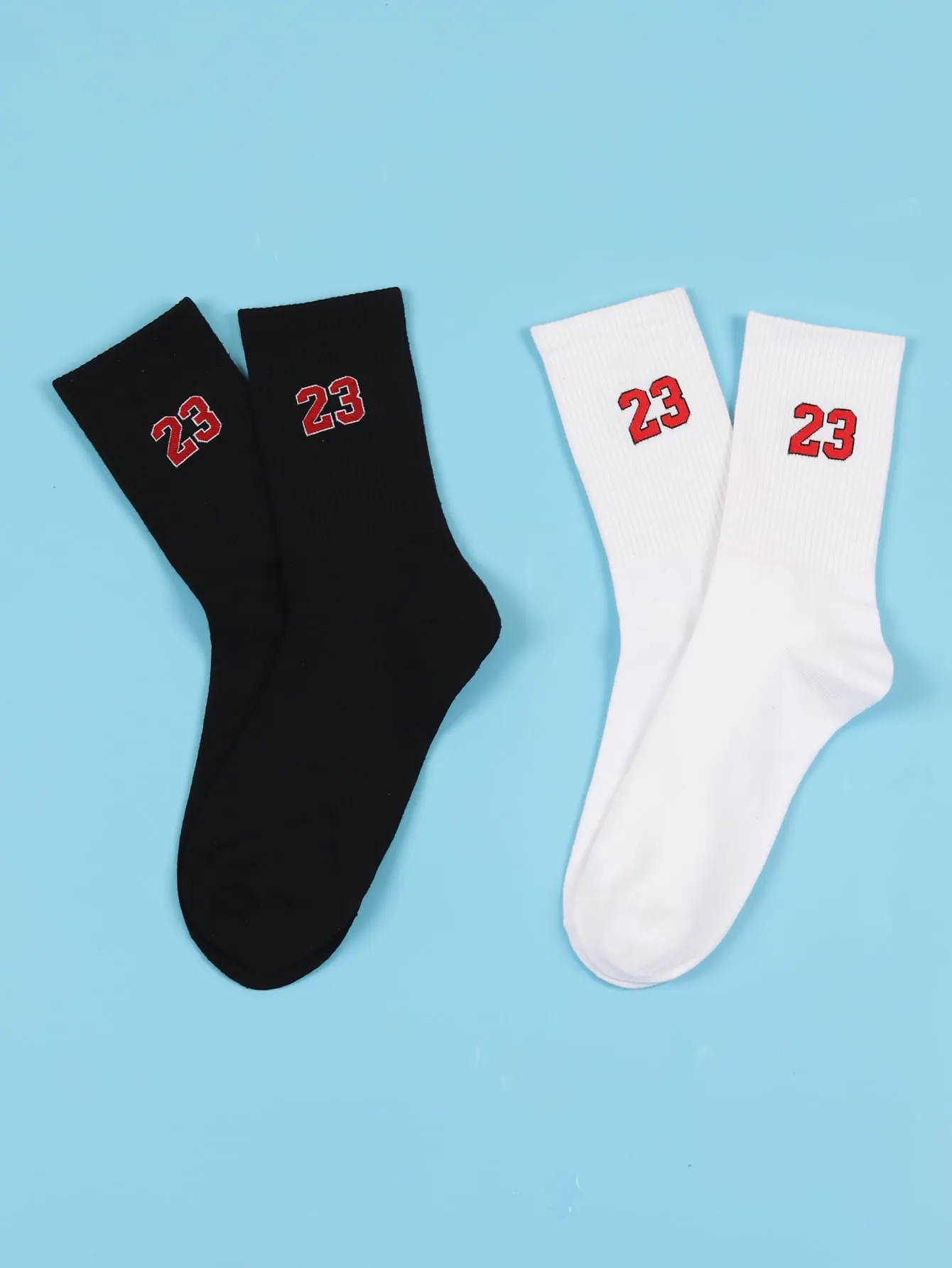 2pairs Number 23 Crew Socks Silly Socks for Men Funky Socks Funny Socks Novelty