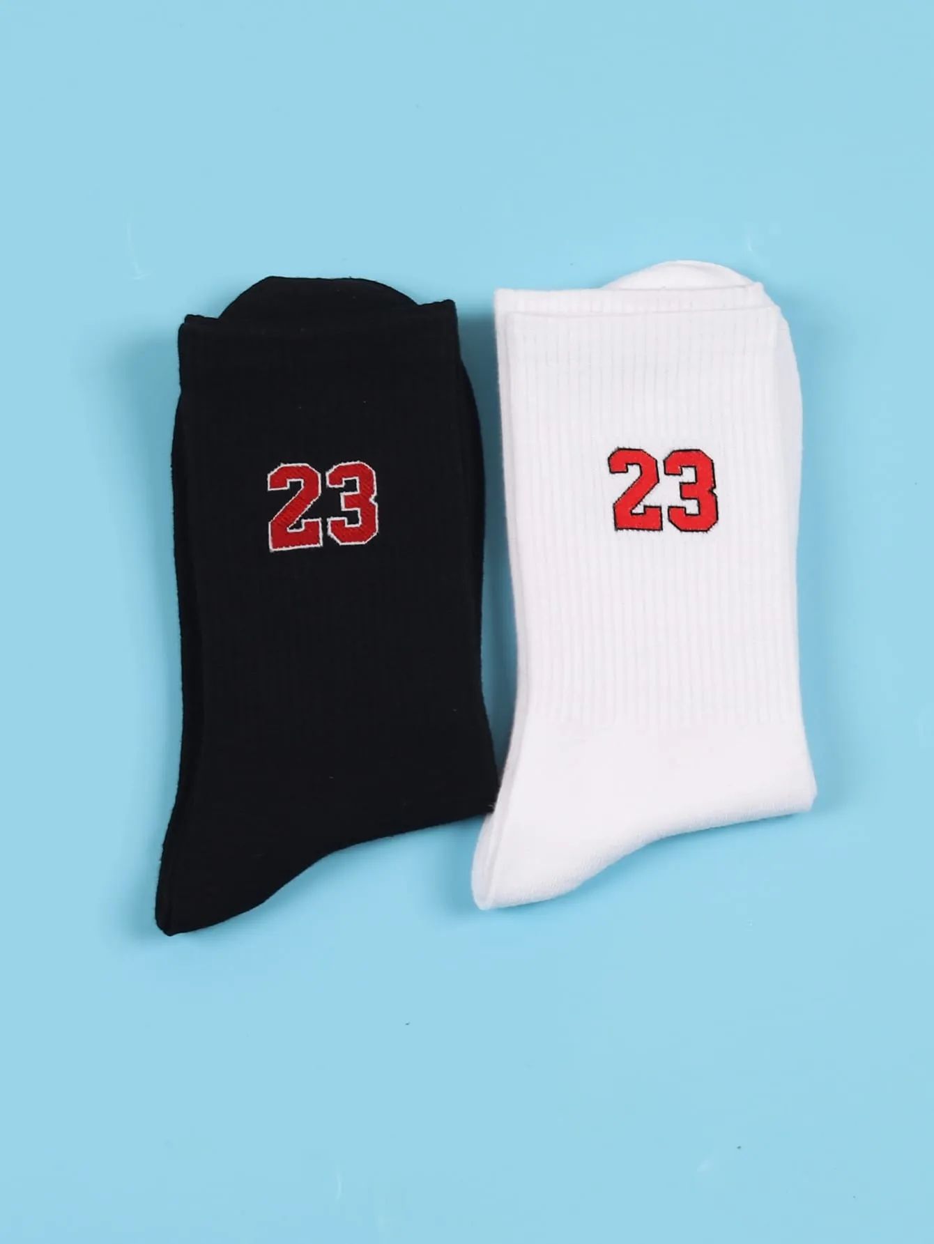 2pairs Number 23 Crew Socks Silly Socks for Men Funky Socks Funny Socks Novelty