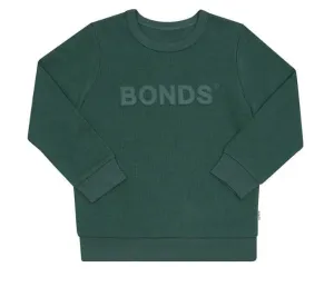 3 x Bonds Kids Tech Sweats Pullover Jumper Green