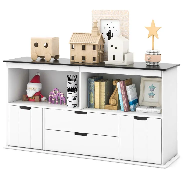 4-Drawer Kids Toy Storage Organizer with 2 Shelves