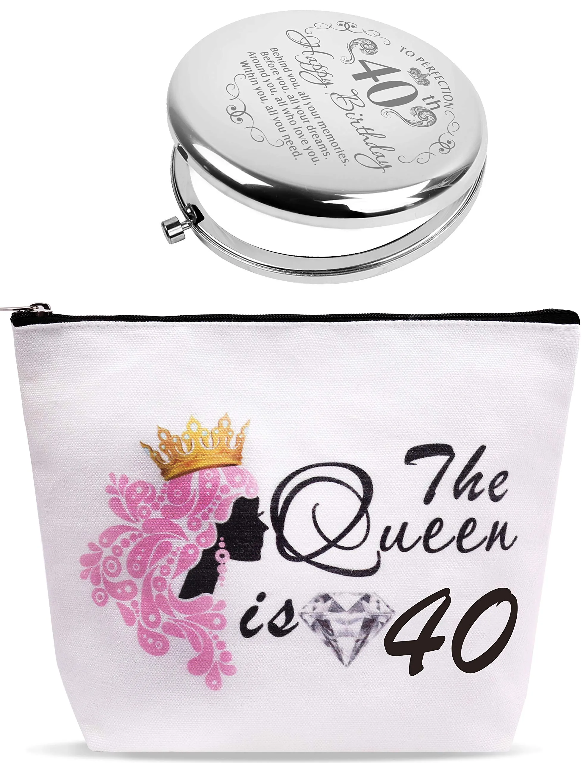 40th Birthday Compact Mirror, 40th Birthday Makeup Mirror, 40th Birthday Gifts for Women