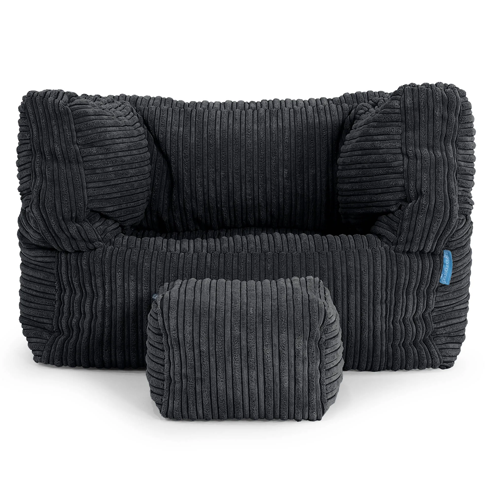 Albert Children's Bean Bag Armchair 1-5 yr - Cord Black