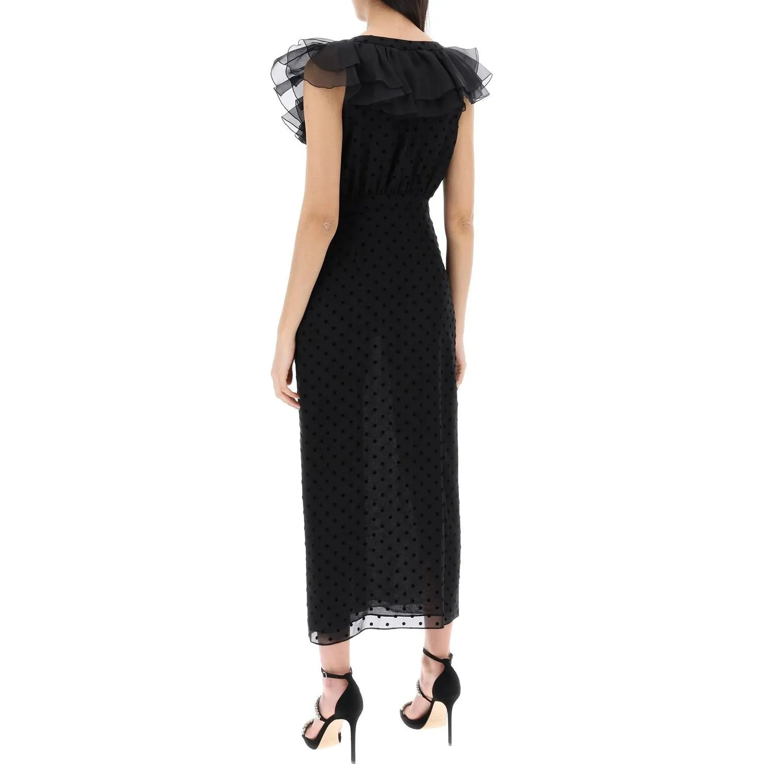 Alessandra Rich 'polka dot midi dress in ge