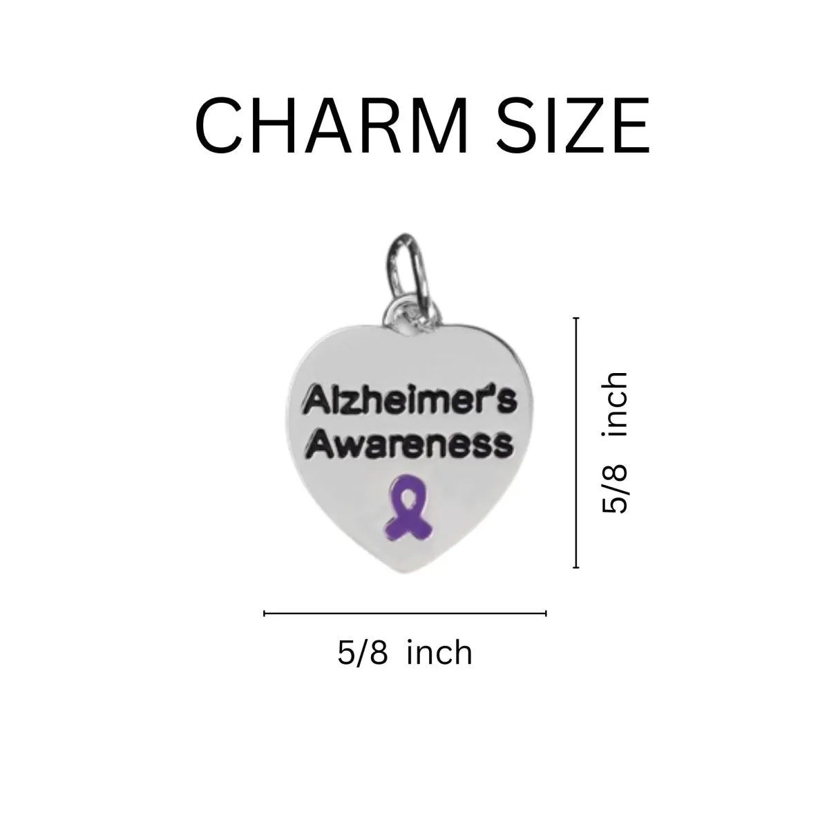 Alzheimer's Awareness Heart Necklaces