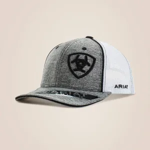 ARIAT Youth Heather Grey w/ Black Logo Snapback Cap