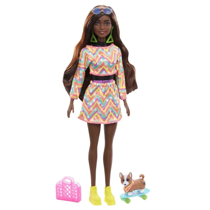 Barbie Colour Reveal Totally Neon Fashions Tie Dye Green