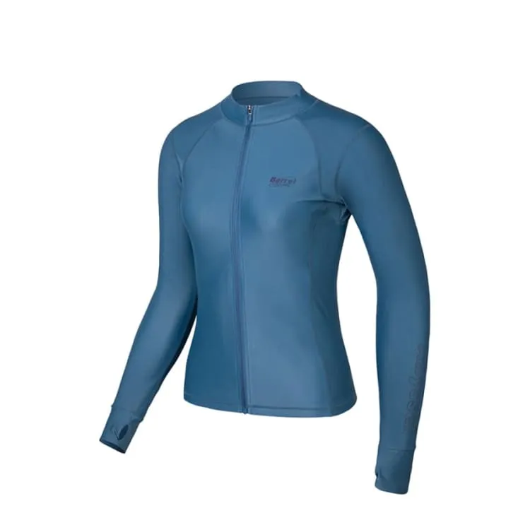 Barrel Womens Abyssal ZipUp Rashguard-STONE