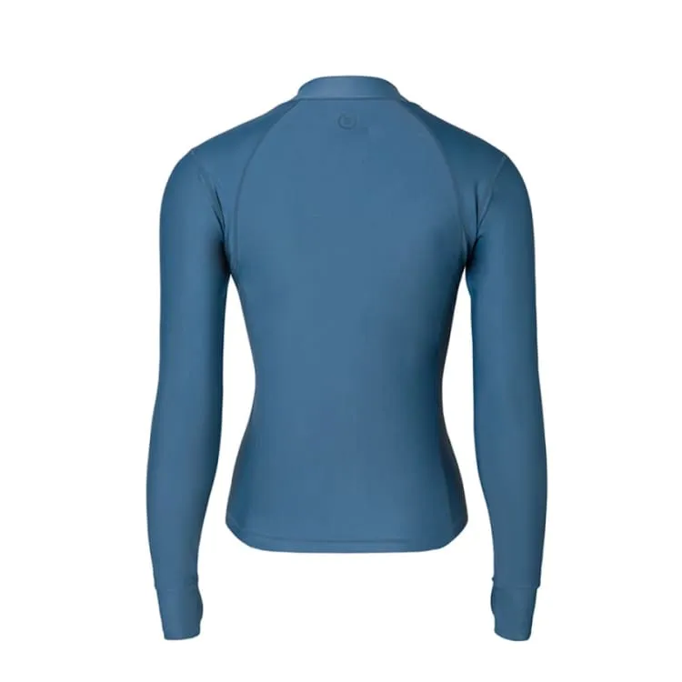 Barrel Womens Abyssal ZipUp Rashguard-STONE