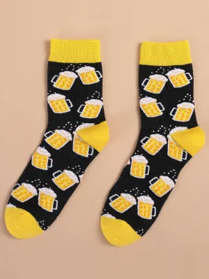 Beer Mug Crew Socks Beer Lover Gift Funny Socks for Men Novelty Socks Funky