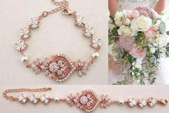 Cubic Zirconia Bridal Bracelet