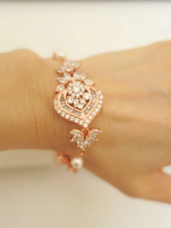 Cubic Zirconia Bridal Bracelet