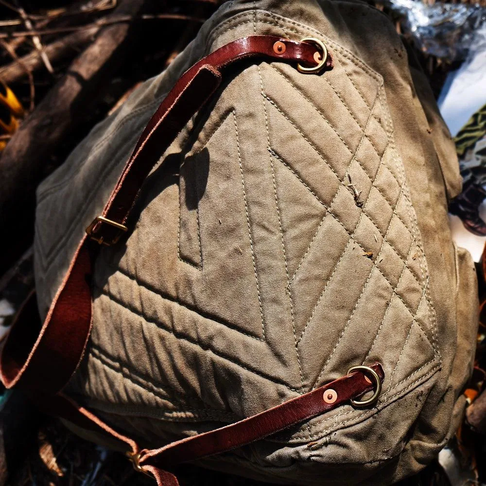 DISTRESSED CANVAS BACKPACK WOLLIS