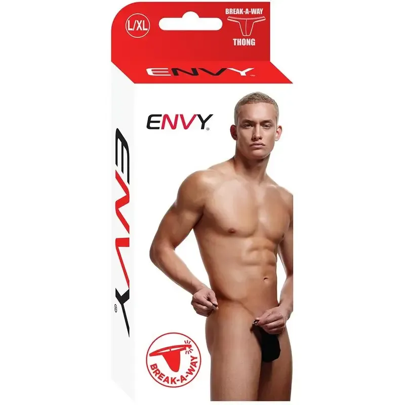 Envy Break-a-way Thong Black