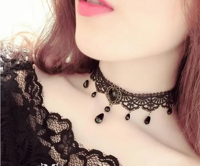 Fashion Black Velvet Choker Necklace for Women Statement Necklaces & Pendants Bijoux Femme Collier Jewelry Collares Mujer C275