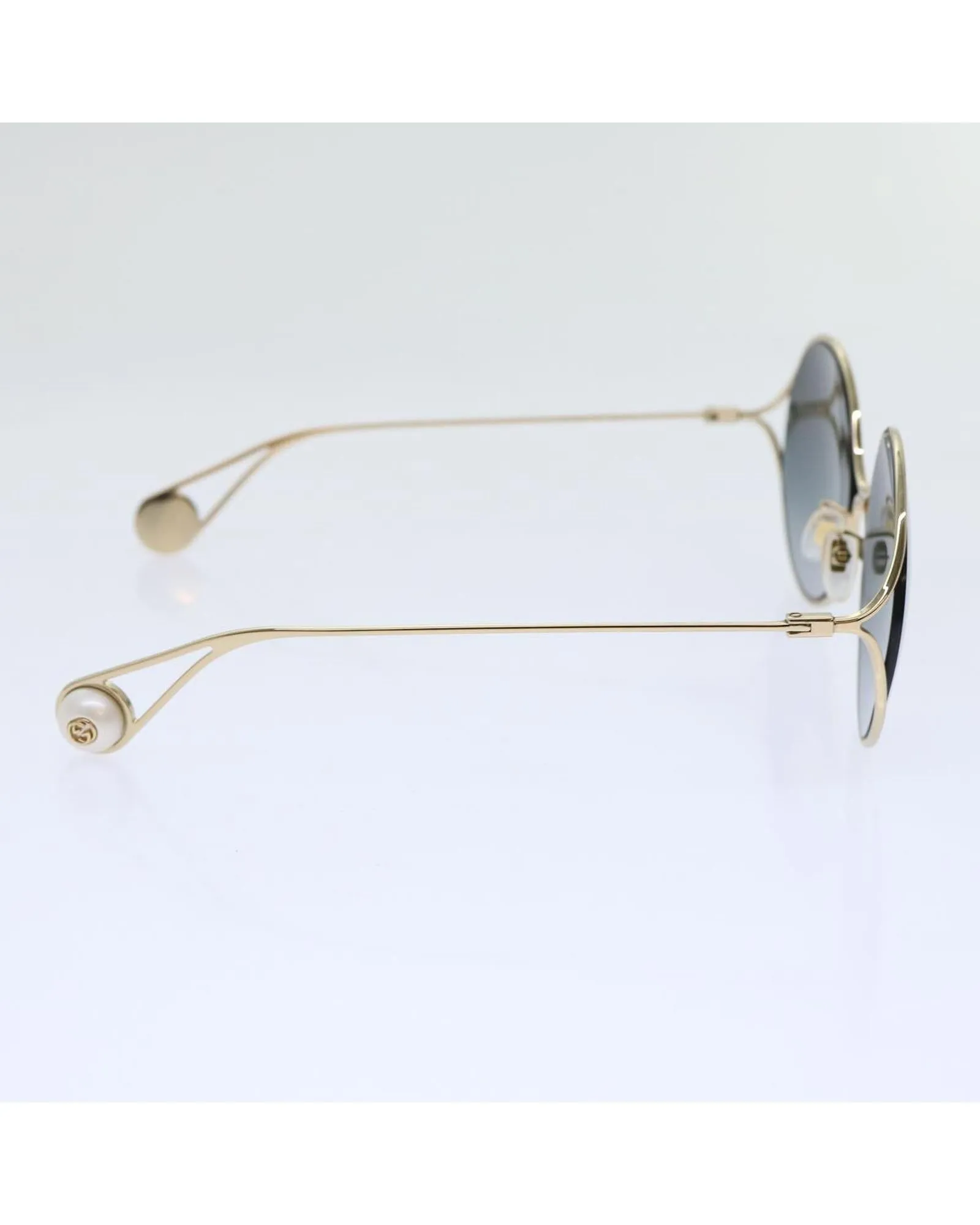 Gold Metal Sunglasses with Rectangular Frames