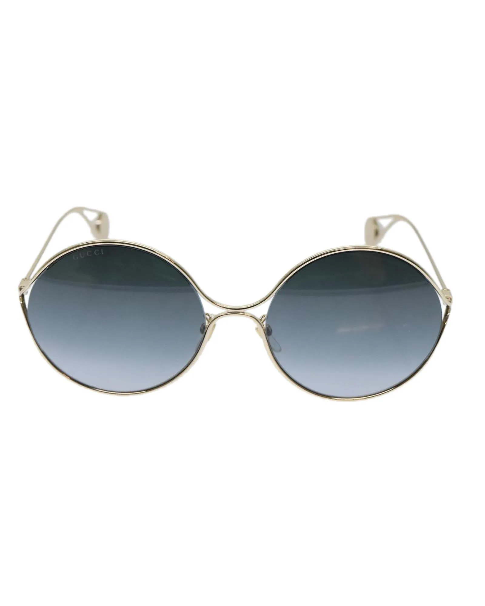 Gold Metal Sunglasses with Rectangular Frames