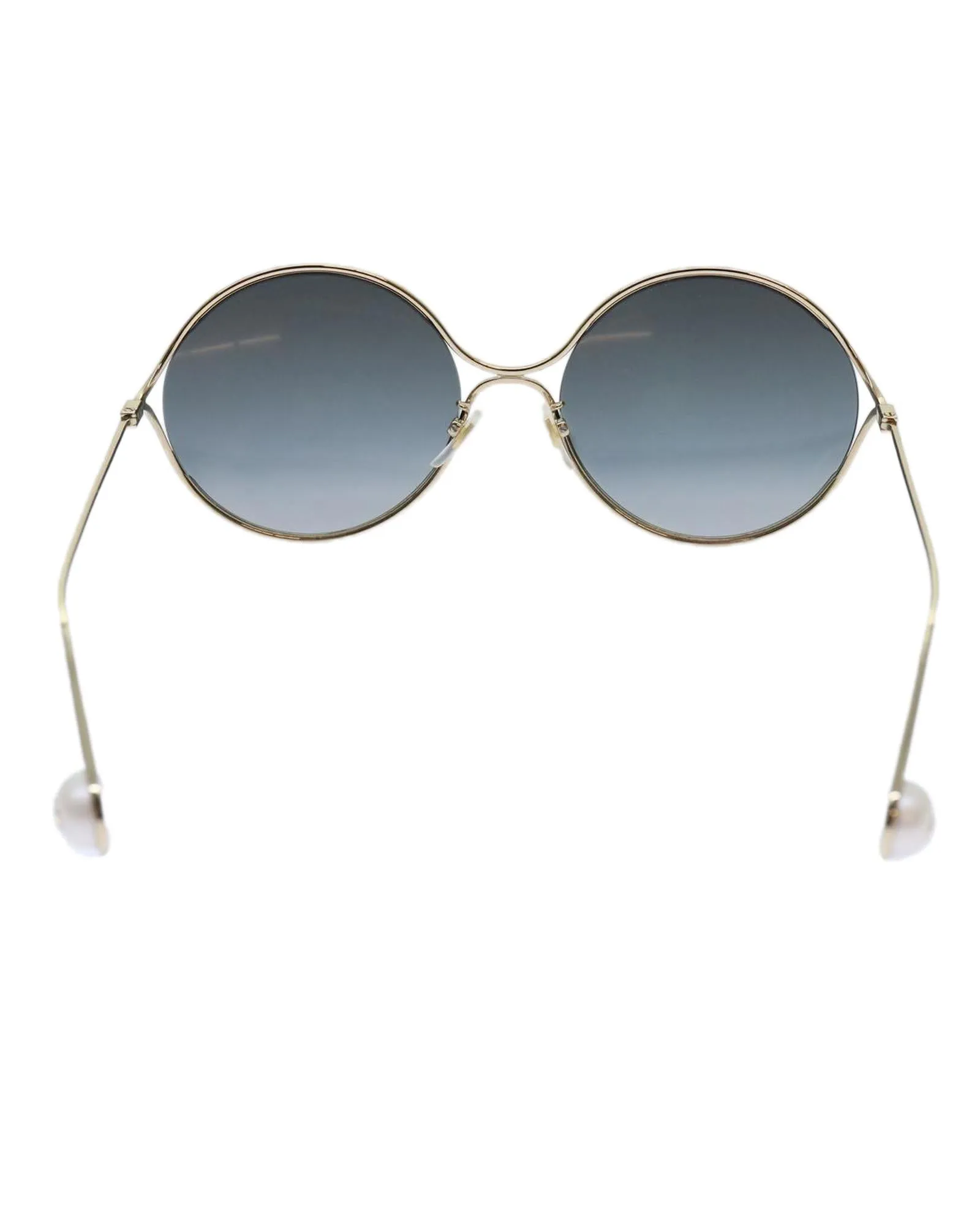 Gold Metal Sunglasses with Rectangular Frames