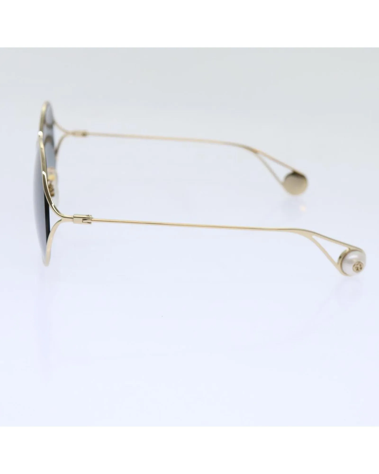 Gold Metal Sunglasses with Rectangular Frames