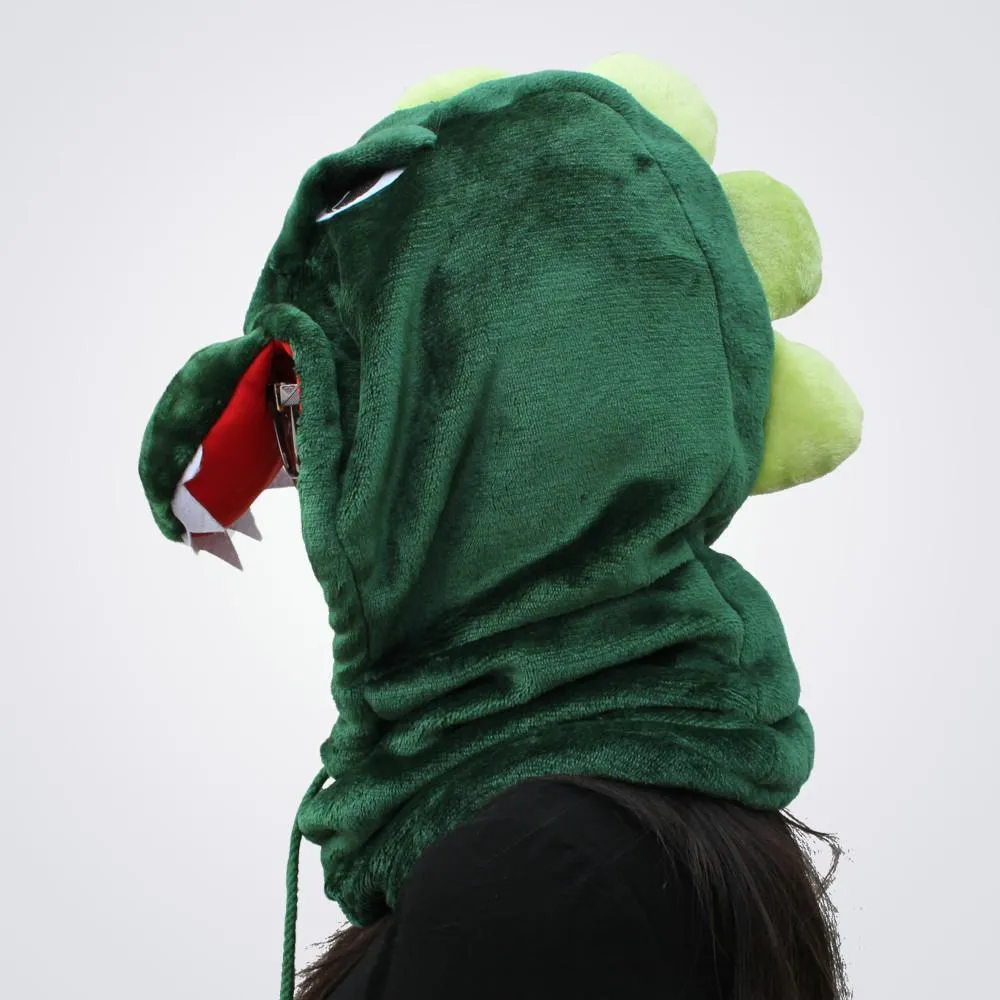 Green Dinosaur Kigurumi Neck warmer Hooded animal hat