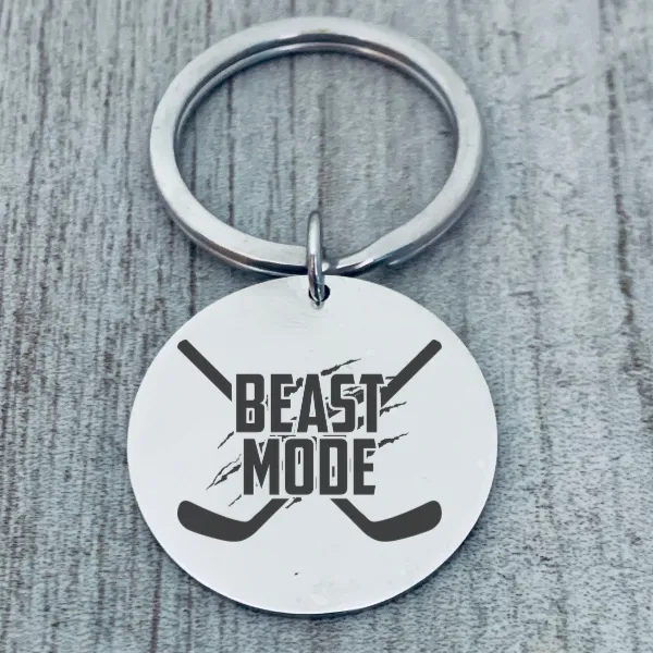 Hockey Keychain - Beast Mode