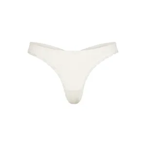 LACE POINTELLE THONG | BONE