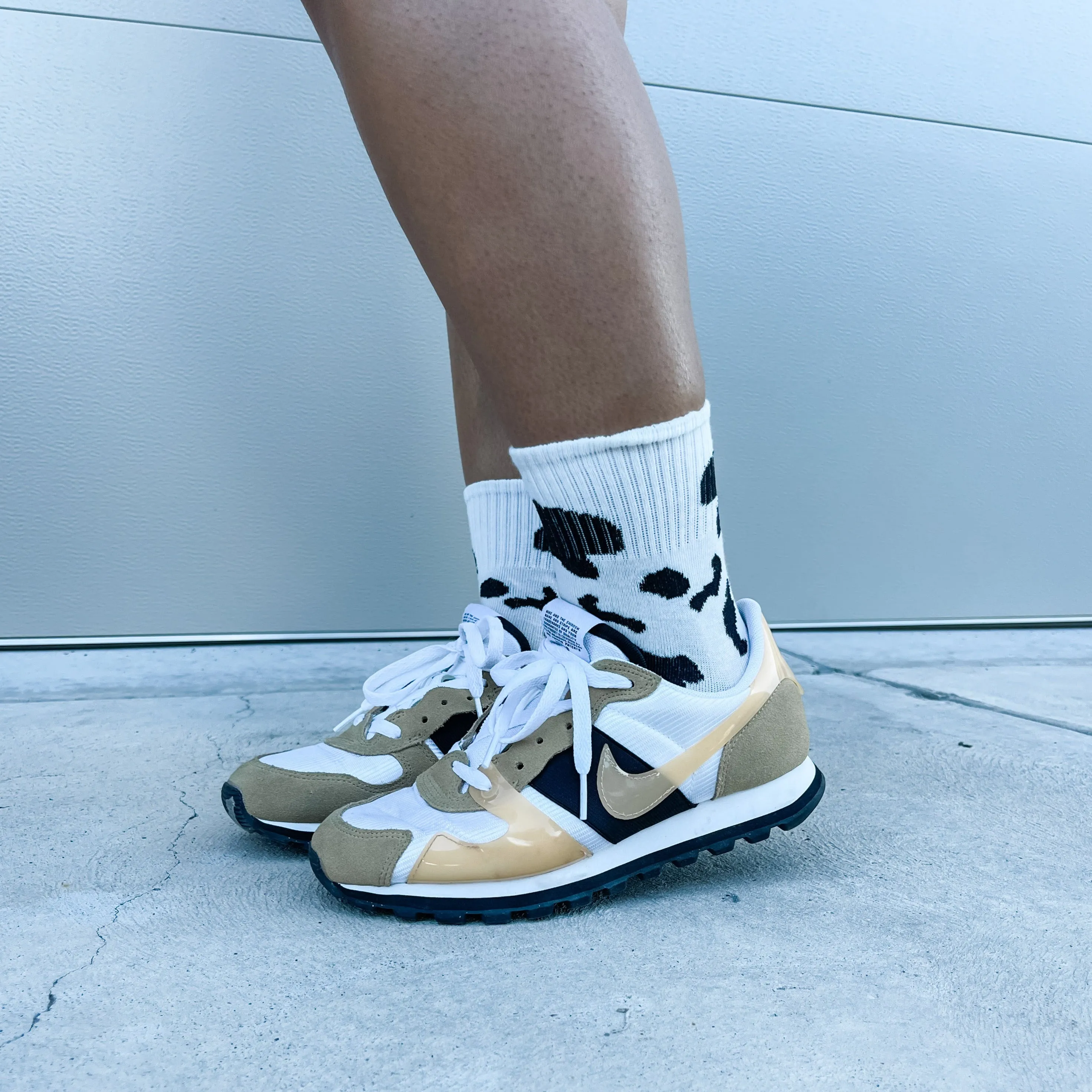 LMSS® COW PRINT CREW SOCKS