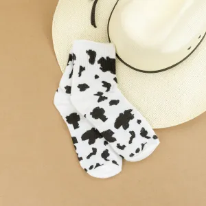 LMSS® COW PRINT CREW SOCKS