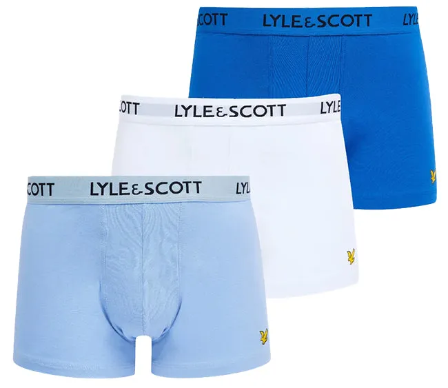 Lyle and Scott Accessories Barclay 3 Pack Chambray Blue Nautical Blue Bright White