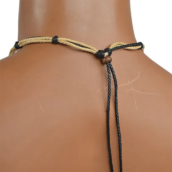 Men Choker Necklaces with Pendant Bead