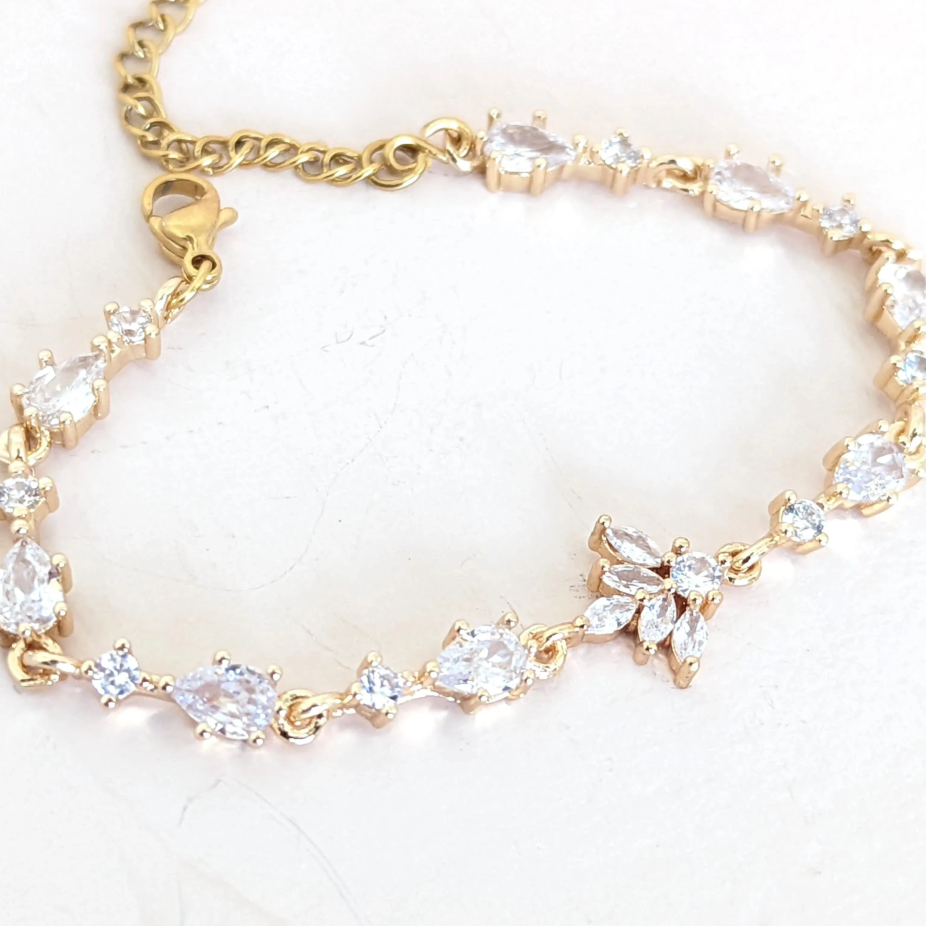 Multishape Cubic Zirconia Bracelet