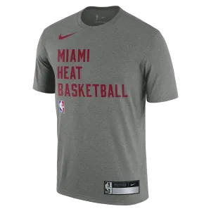 Nike Miami HEAT 2023-24 On-Court Grey Practice Tee