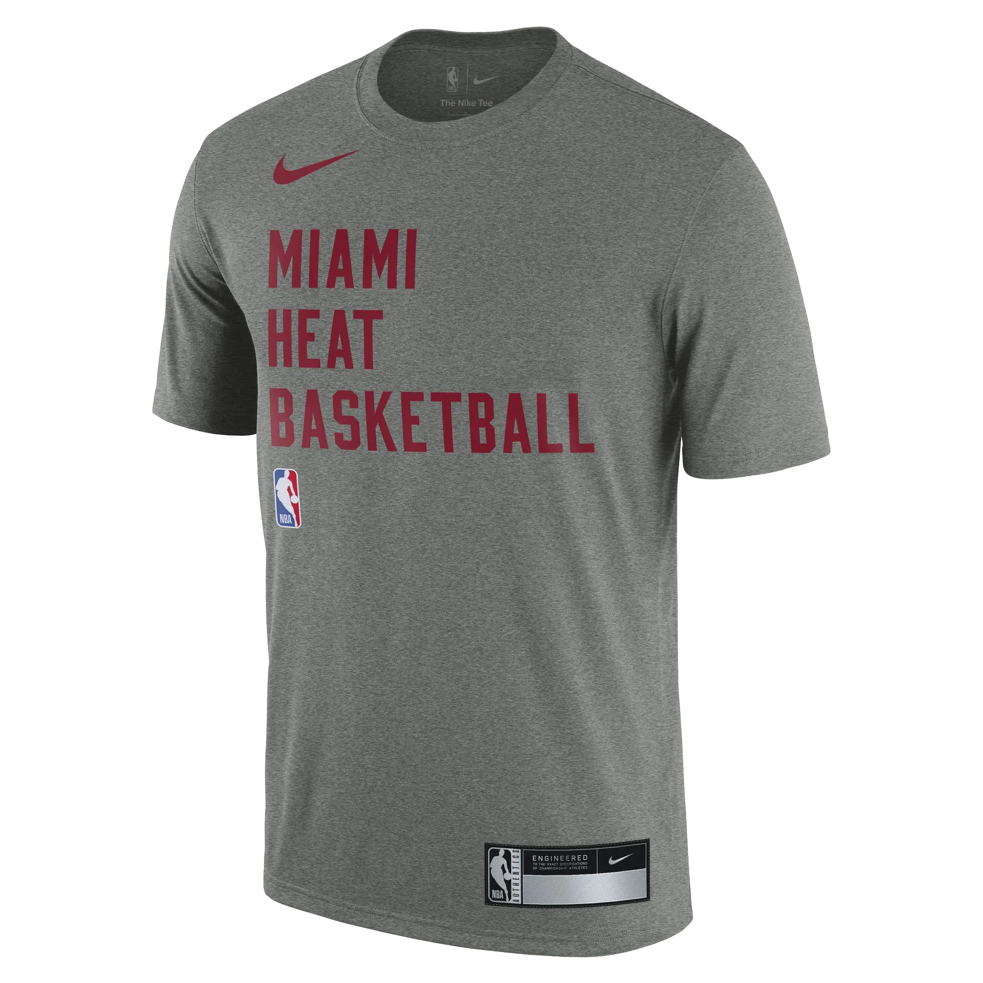 Nike Miami HEAT 2023-24 On-Court Grey Practice Tee