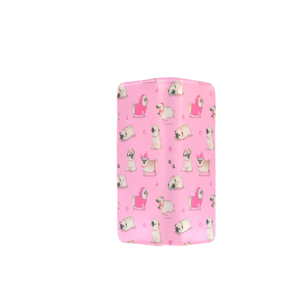 Pink Pug cute Women's Clutch Wallet