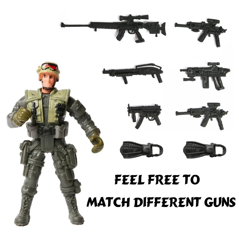 PROLOSO Military Soliders Playset Army Men Toy Special Forces Action Figures SWAT Rangers 6 Pcs