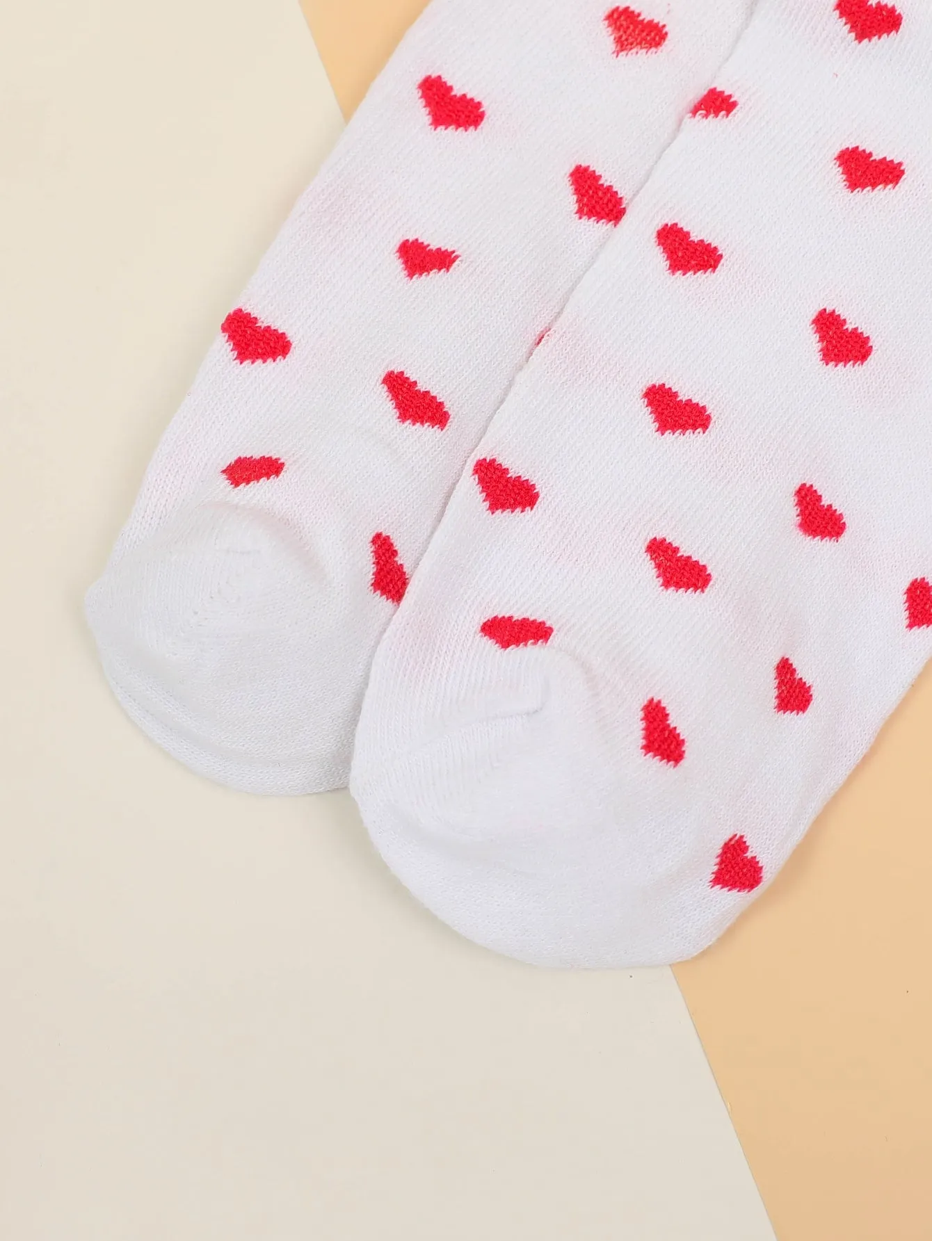 Red Hearts Pattern Ankle Socks Funny Socks for Women Novelty Socks Funky Socks