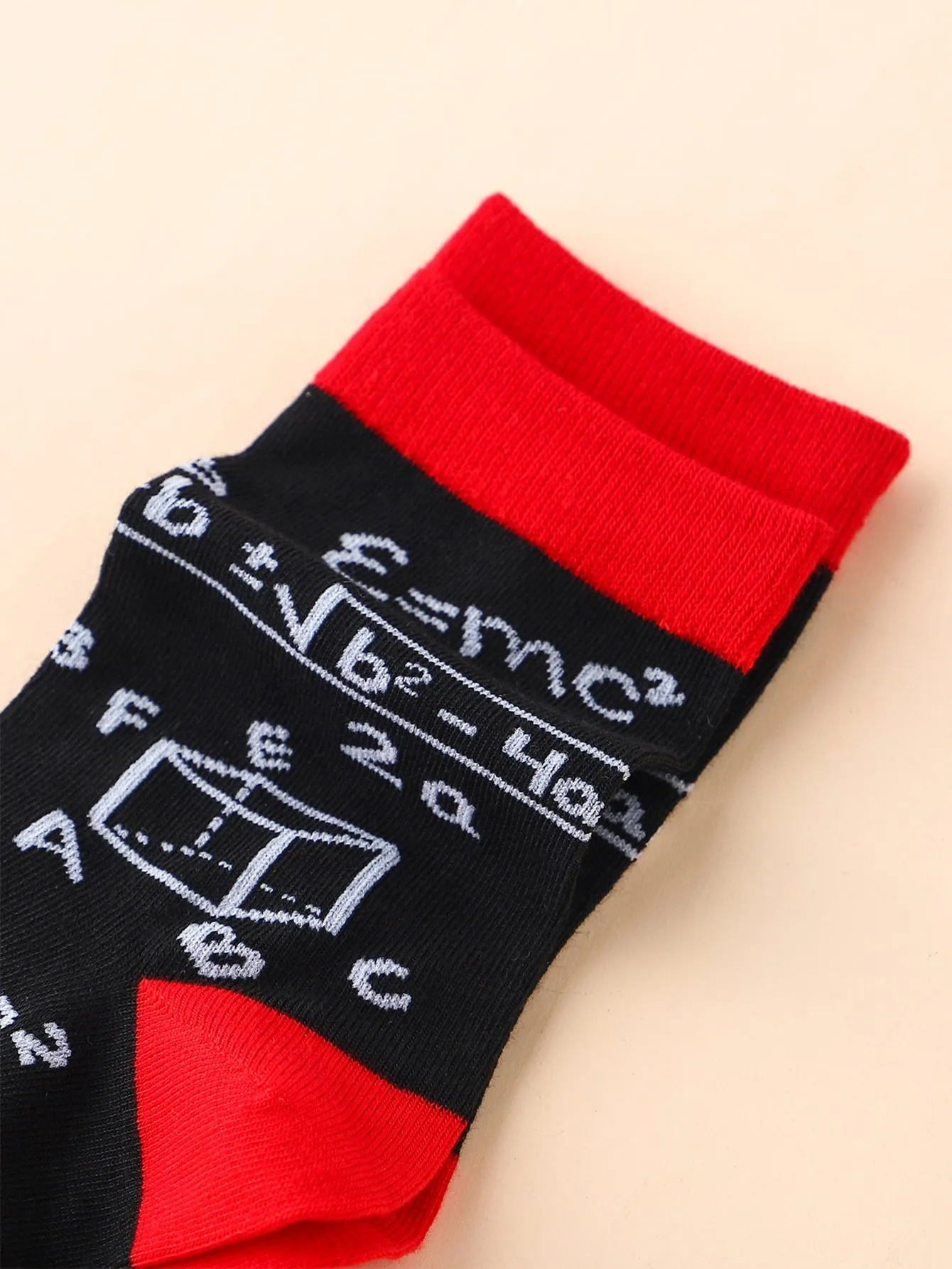 Science Math Pattern Crew Socks Funny Socks for Men Novelty Socks Funky Socks