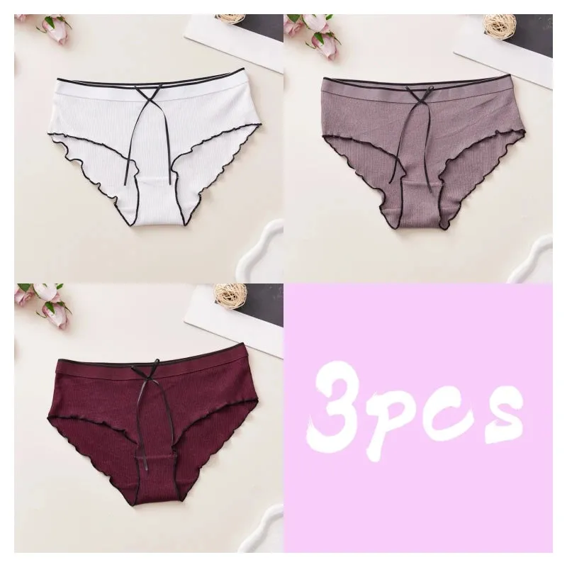 Seamless Triangle Midriff Women's Underwear,european And American Style,sexy Panties,cute Girls Triangle Pants,3pcs Per Package