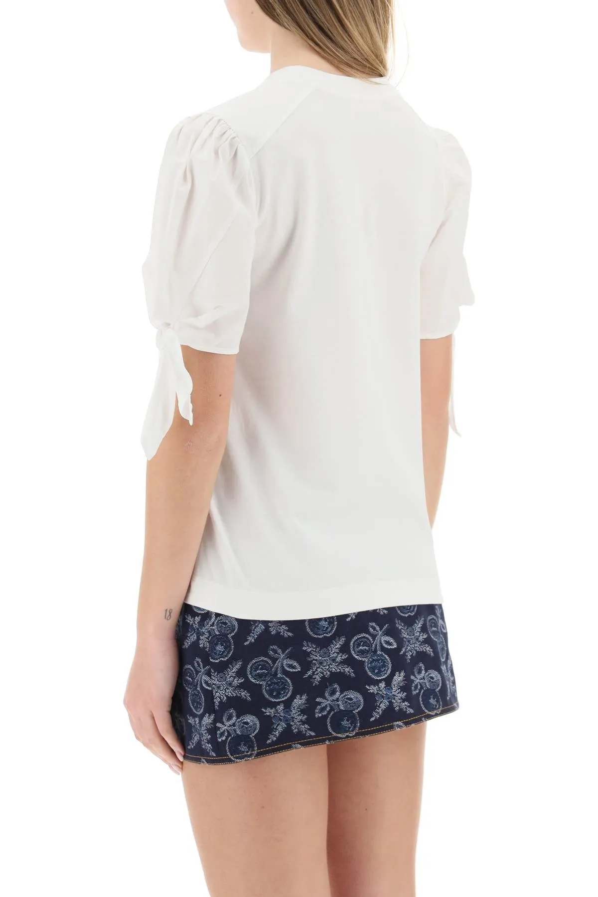 See by chloe t-shirt with poplin bows