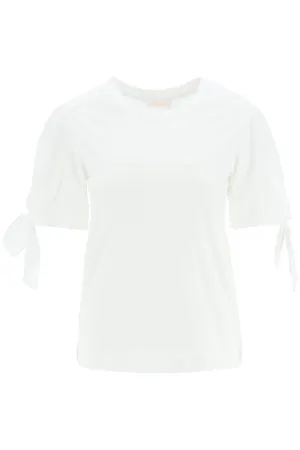 See by chloe t-shirt with poplin bows