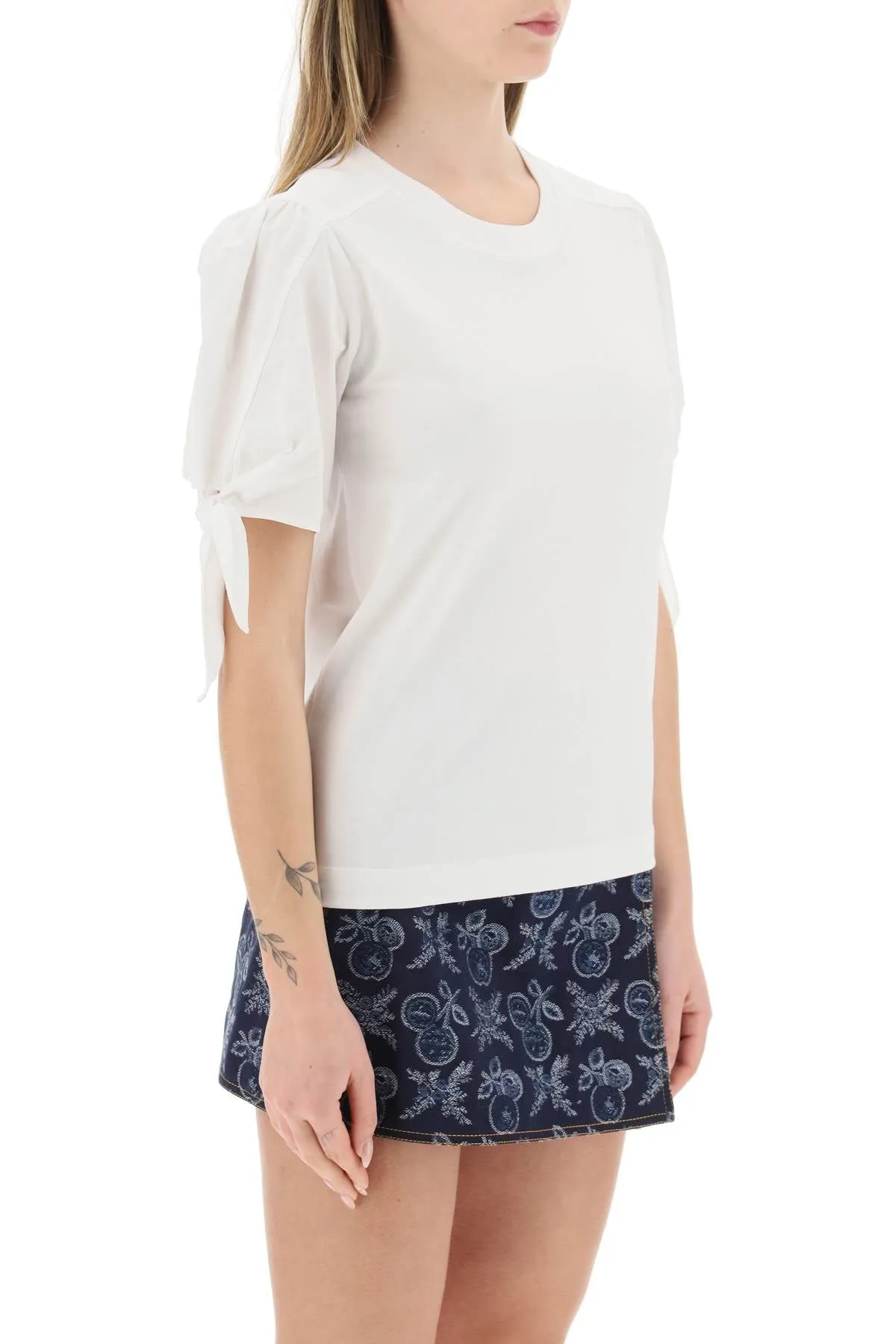 See by chloe t-shirt with poplin bows