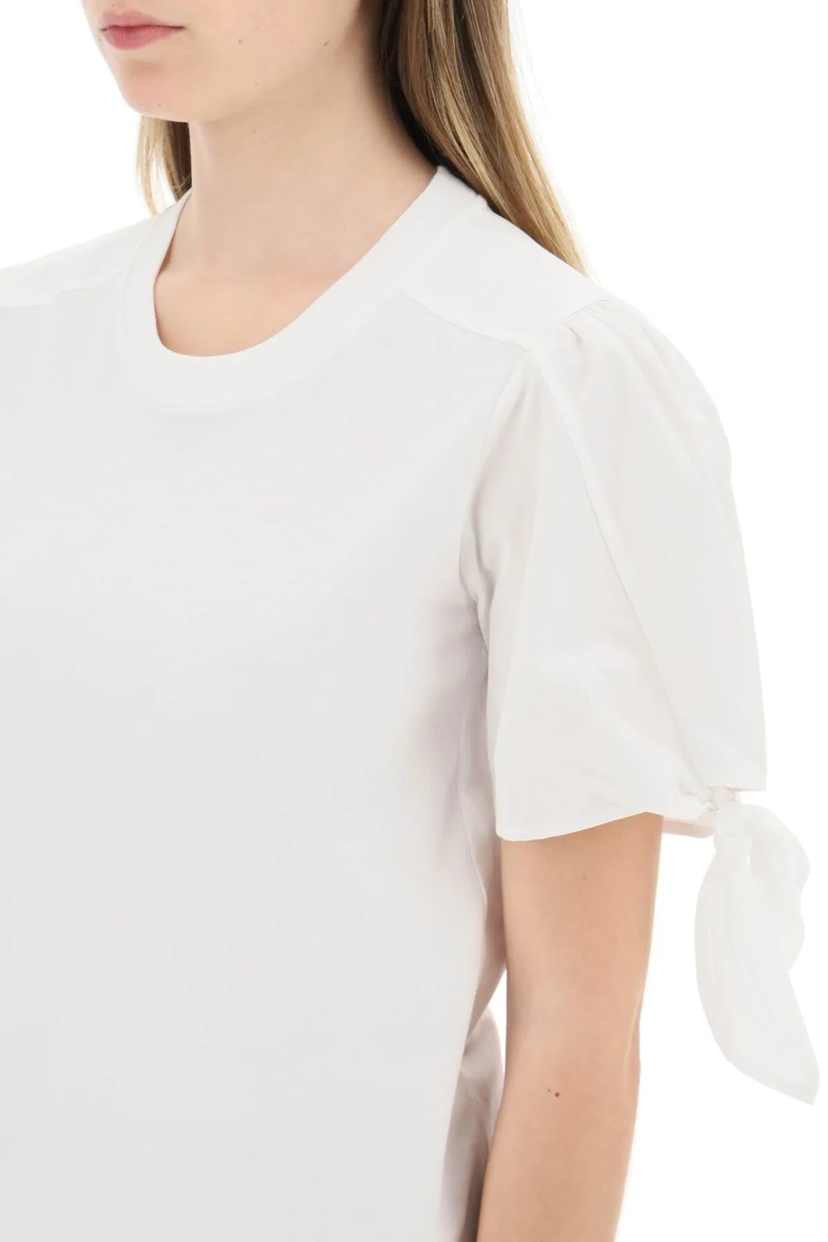 See by chloe t-shirt with poplin bows