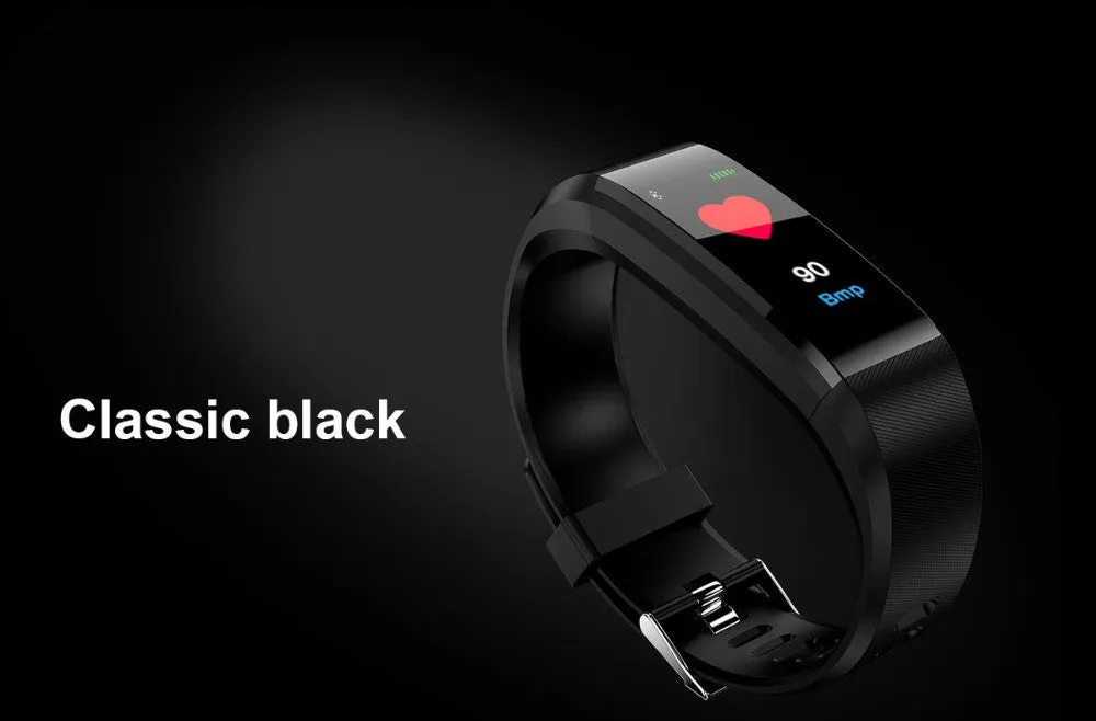 Smart Bracelet Heart Rate Monitor Blood Pressure Monitor Fitness Watches Step Counter Message Push pk fitbits mi Band 2 3