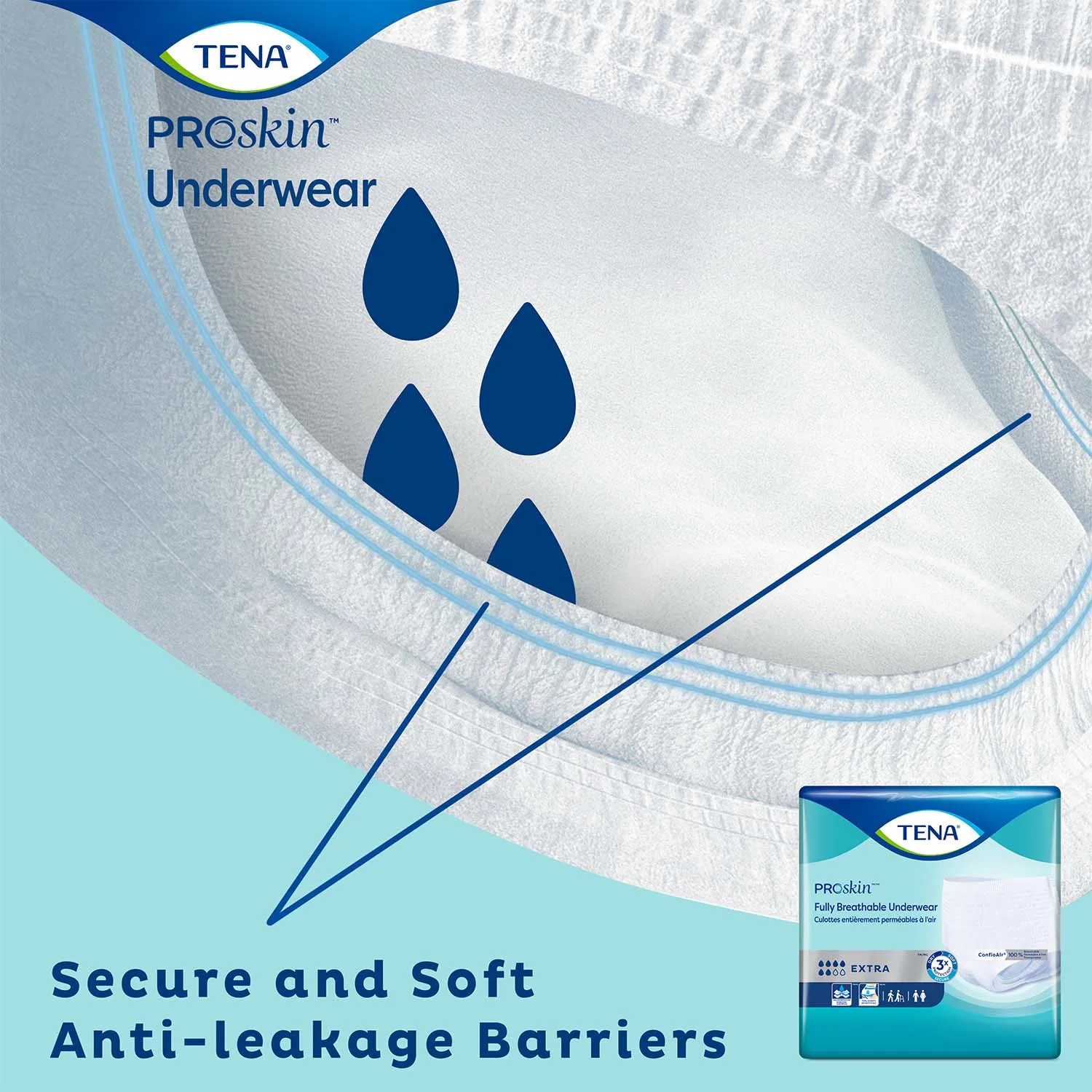 TENA ProSkin Extra Protective Incontinence Underwear 68"- 80", Moderate Absorbency, Unisex, 2X-Large