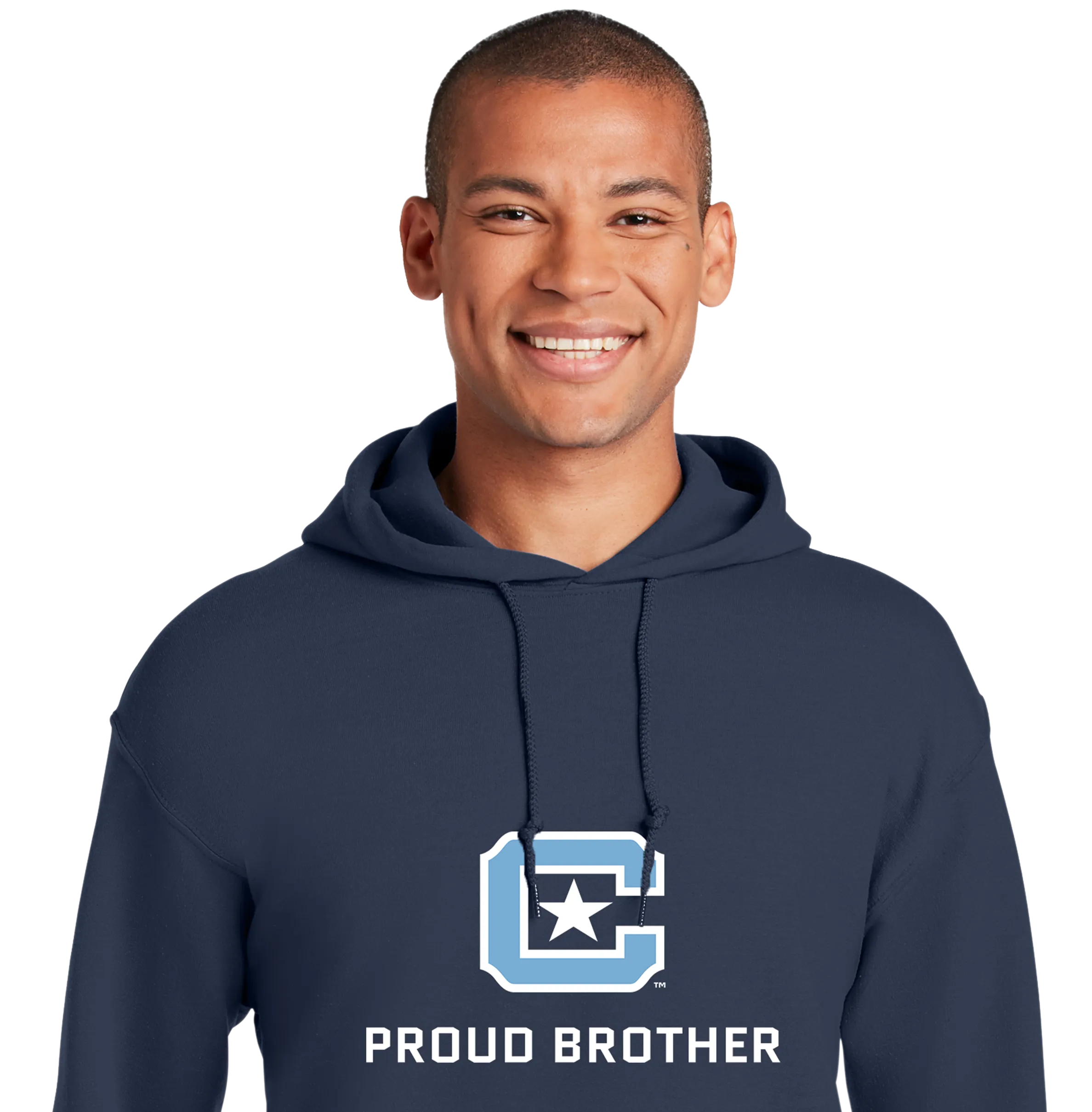 The Citadel Block C Star logo, Proud Brother,  Heavy Blend™ Hooded Sweatshirt