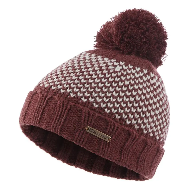 Trekmates Leo Knit Junior Beanie Hat Redwood