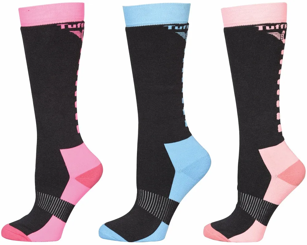 TuffRider Ladies Neon Winter Thermal Knee Hi Socks - 3 Pack