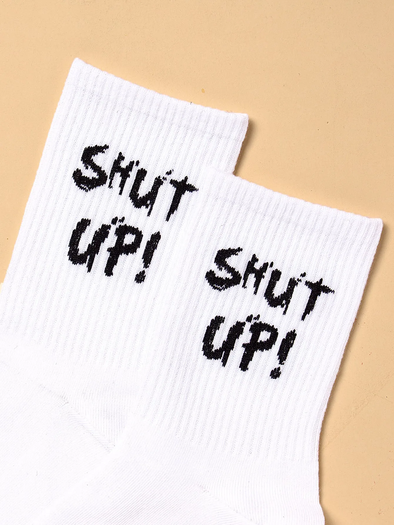 White Socks Shut Up Socks Funny Socks for Women Novelty Socks Funky Socks Gift